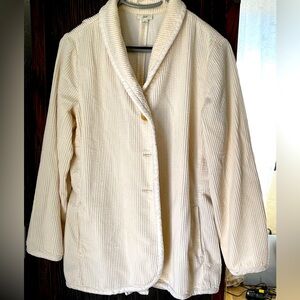 Cream corduroy jacket J.Jill size M